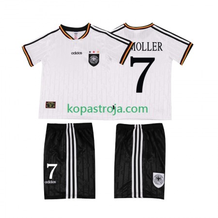 Billiga Fotbollströjor Tyskland Moller 7 Retro Barn Hemma tröja 1996 Kortärmad